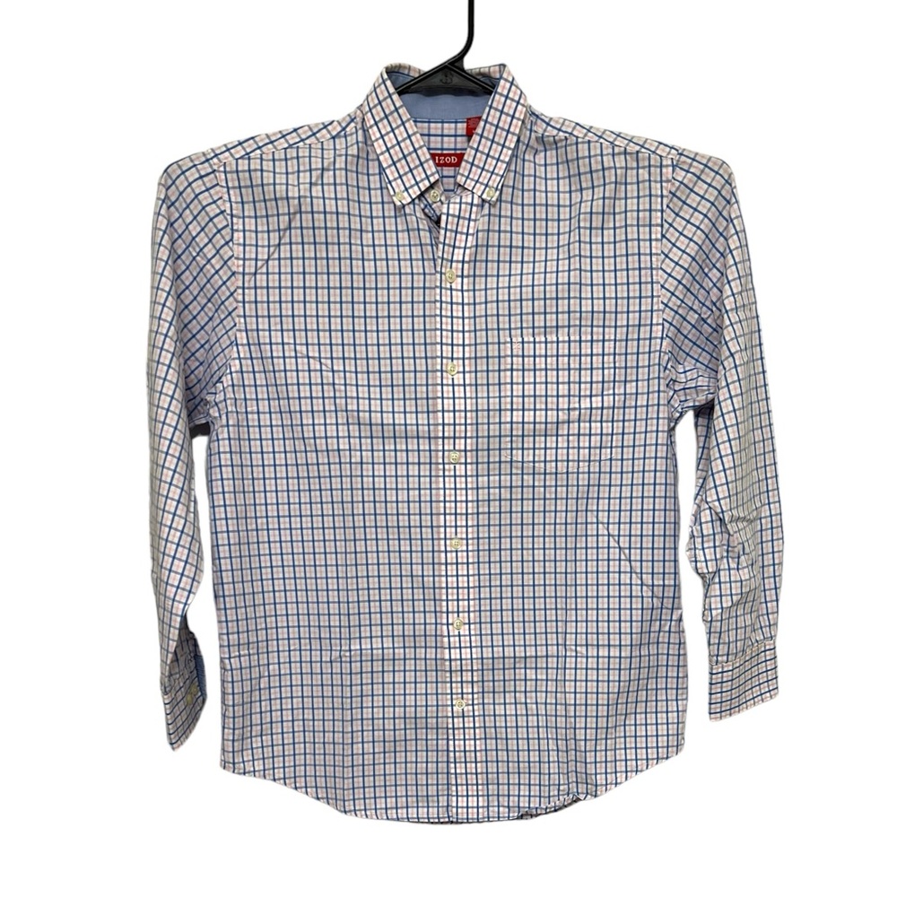 Izod Stripe Long Sleeve Dress Shirt Men's Sz M